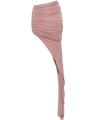 Rick Owens Edfu Draped Maxi Skirt - Pink