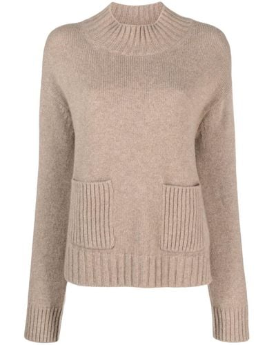 Chinti & Parker Double-pocket Cashmere Sweater - Natural