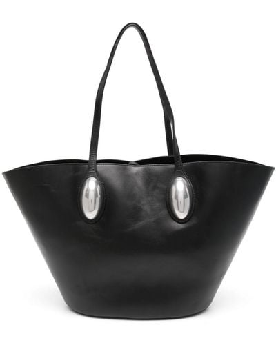 Alexander Wang Large Dome Leather Tote Bag - Black