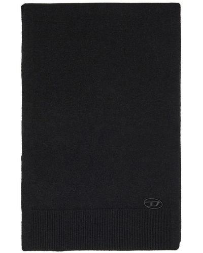 DIESEL K-revolve Sjaal Met Geborduurd Logo - Zwart