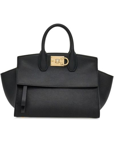 Ferragamo Sac à main Studio médium - Noir