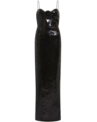 Rebecca Vallance Denise Sequin-embellished Gown - Black