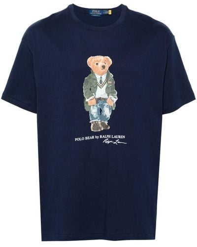 Polo Ralph Lauren T-Shirt mit Polo Bear - Blau