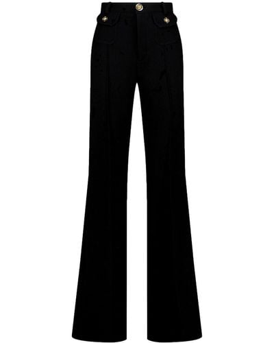 Giambattista Valli High-waist Wool Tailored Trousers - Black