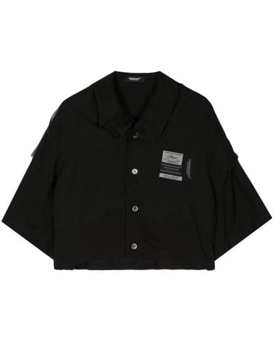 Undercover Name-tag button-up shirt - Negro