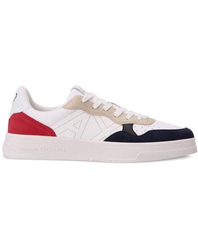 Armani Exchange Seattle Panelled Trainers - White