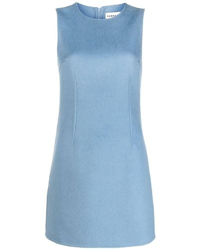 P.A.R.O.S.H. Felted-finish Wool Minidress - Blue