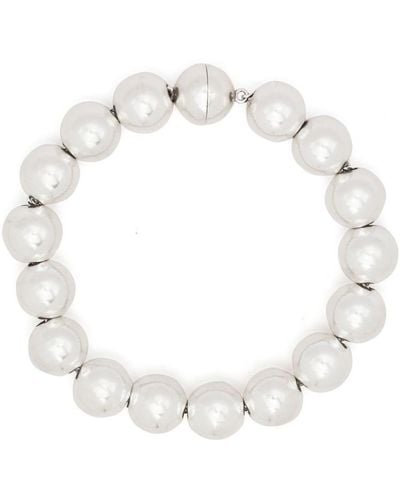 Jil Sander Armband mit Perlen - Weiß