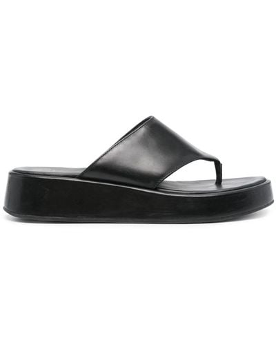 Claudie Pierlot Slip-on Leather Sandals - Black