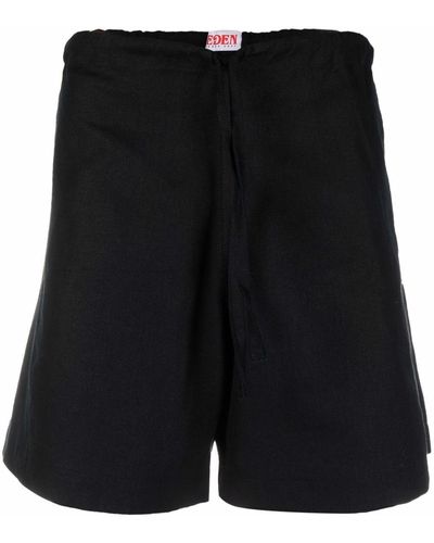 EDEN power corp Panelled Hemp-blend Shorts - Black