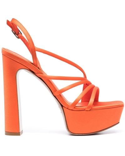 Le Silla Scarlet Sandalen Met Plateauzool - Oranje