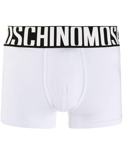 Moschino Logo Waistband Boxers - White