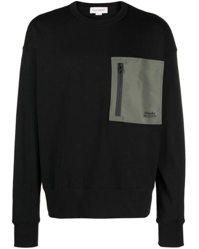 Alexander McQueen Sweater Met Ronde Hals - Zwart