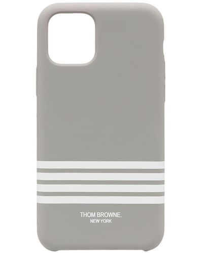 Thom Browne 4-bar Print Iphone 11 Pro Case - Gray