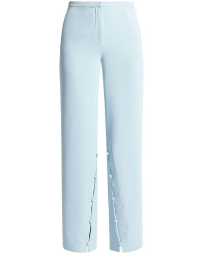 Stine Goya Recycled-polyester Straight-leg Trousers - Blue