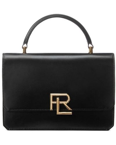 Ralph Lauren Collection Rl 888 Leather Top-handle Bag - Black