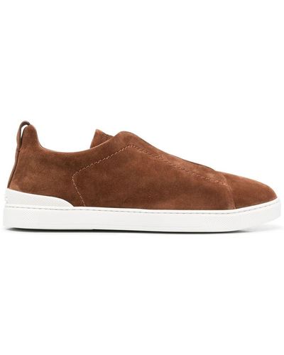 Zegna Suède Sneakers - Bruin