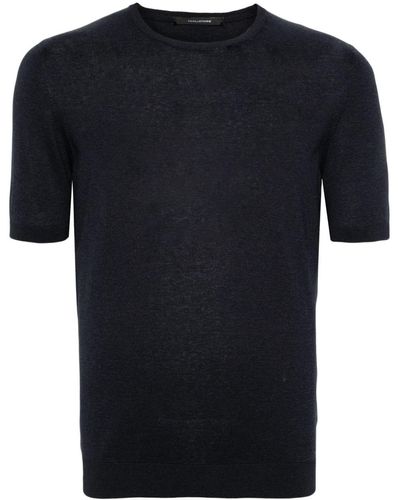Tagliatore Josh Silk T-shirt - Black