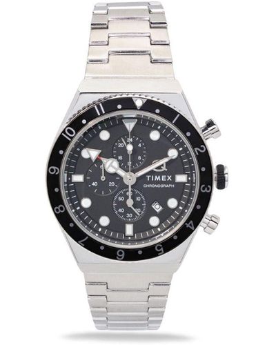 Timex Q Chronograph Horloge - Wit