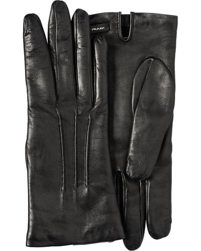 Prada Handschuhe aus Leder - Schwarz