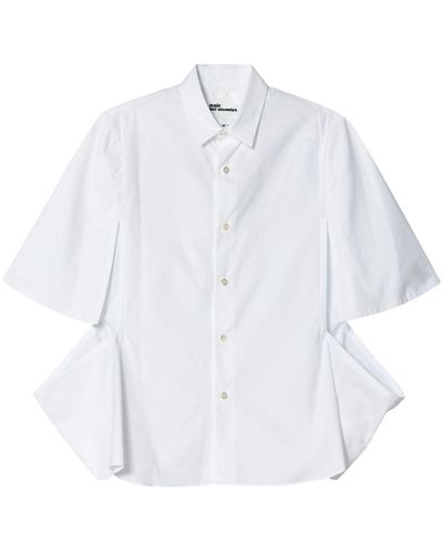 Noir Kei Ninomiya Double-sleeve Cotton Shirt - White