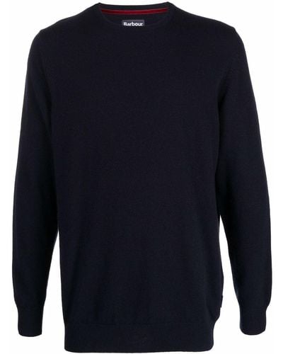 Barbour Navy Blue Wool-cashmere Blend Sweater