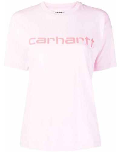 Carhartt Logo-print Organic Cotton T-shirt - Pink