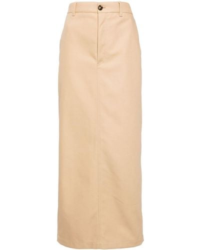 Wardrobe NYC Drill Column Maxi Skirt - Natural