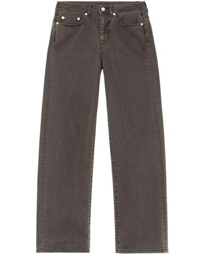 John Elliott Halbhohe Paisley Jeans mit weitem Bein - Grau
