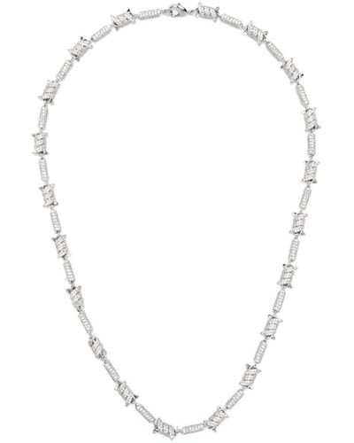 DARKAI Barbed Wire Pavé-Halskette - Weiß