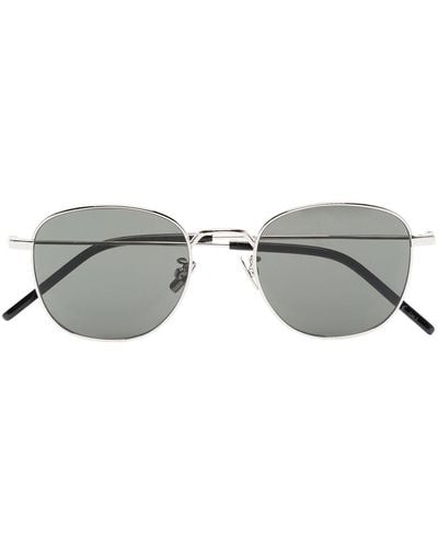Saint Laurent Sl299 Round-frame Sunglasses - Metallic