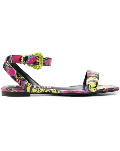 Versace Jeans Couture Millie Pop Couture -print Sandals - White
