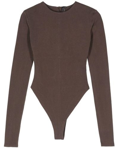 Entire studios Round-neck Jersey Bodysuit - Brown
