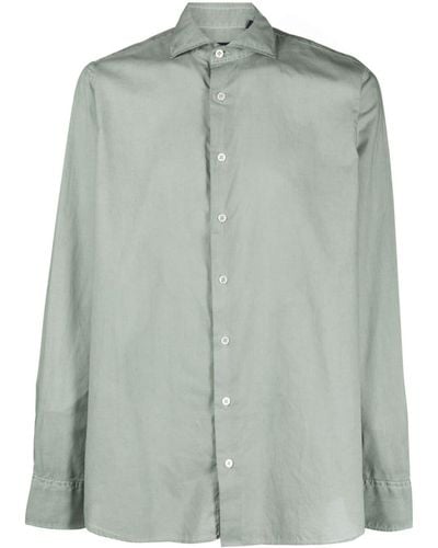 Lardini Long-sleeved Cotton Shirt - Green