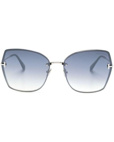 Tom Ford Nickie Butterfly-frame Sunglasses - Blue