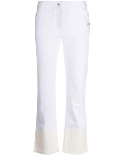 Off-White c/o Virgil Abloh Jeans Met Contrasterende Afwerking - Wit