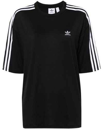 adidas T-Shirt mit 3 Streifen - Schwarz