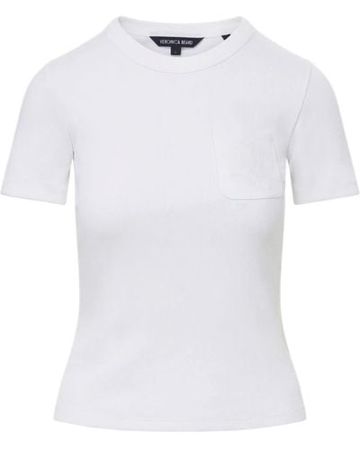 Veronica Beard Noorie Stretch-cotton T-shirt - White