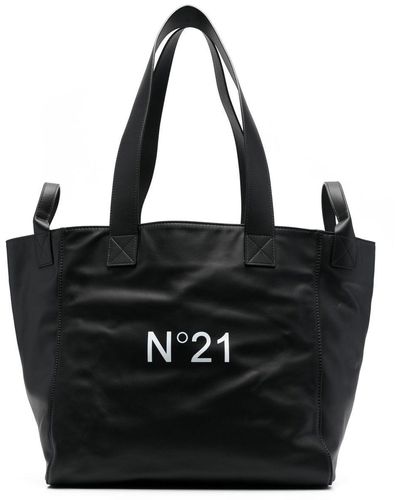 N°21 ロゴ ハンドバッグ - ブラック