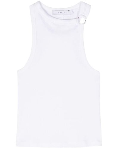 IRO Polinae Ribbed Tank Top - White