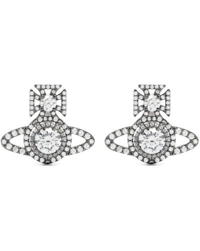 Vivienne Westwood Norabelle Crystal-embellished Stud Earrings - White