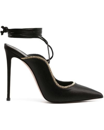 Le Silla Ivy 120mm Lace-up Court Shoes - Black