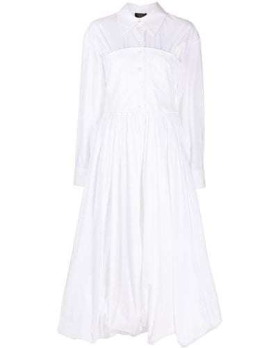 A.W.A.K.E. MODE Corset-style Shirt Dress - White