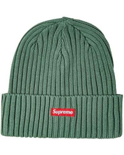 Supreme Overdyed Ribbed-knit Beanie - Green