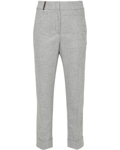 Peserico Bead-embellished Pants - Grey