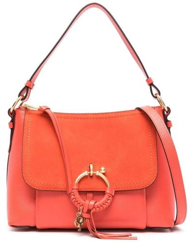 See By Chloé Small Joan Leaher Crossbody Bag - Red