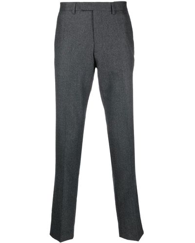 Sandro Pantalon droit à taille mi-haute - Gris