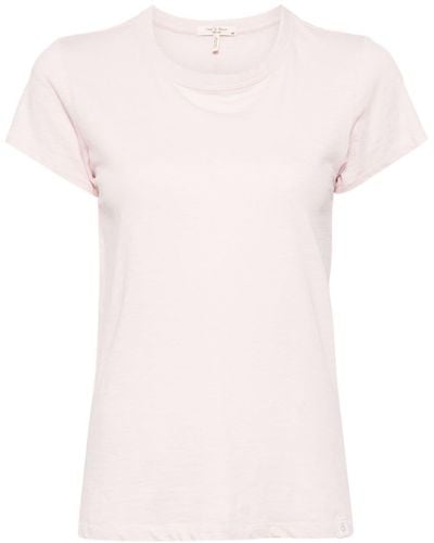 Rag & Bone The Slub Organic Cotton T-shirt - Pink