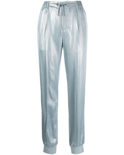 Ralph Lauren Collection Pantalon slim à effet métallisé - Bleu