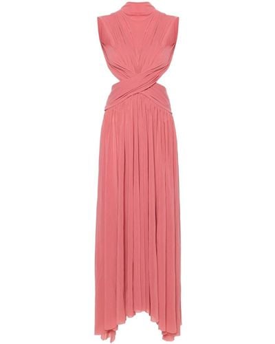 Philosophy Di Lorenzo Serafini Wrap-design Tulle Maxi Dress - Pink